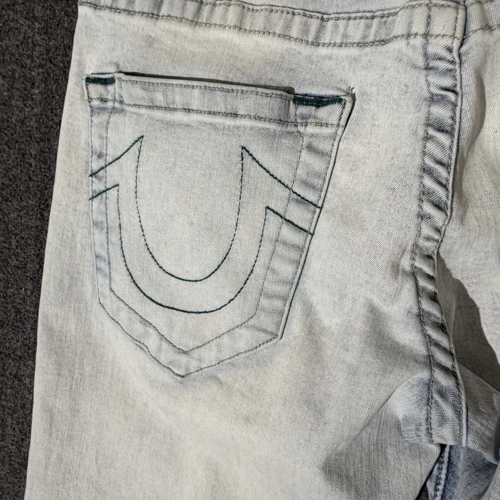 True Religion Ricky Relaxed Straight Jeans faded light wash denim SZ 30/32